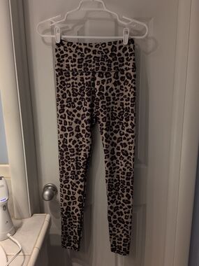 Good American Cheetah Print Leggings High Waist Compression Sculpting GP0045 Sz2